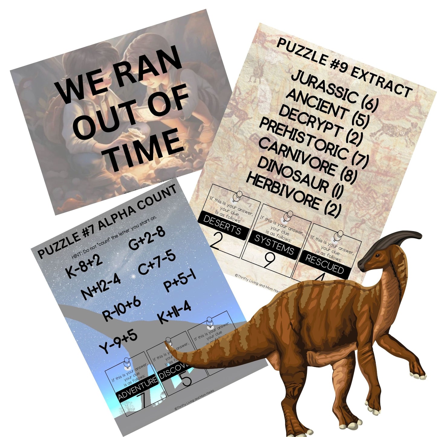 Dino Discovery Quest Escape Room for Kids, Printable Kids Party Game, DIY Escape Room, Escape Room for Kids, Family Game Night, Party Game