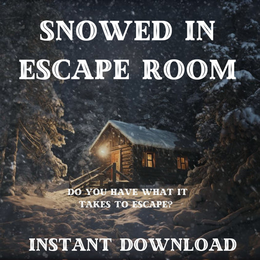 SNOWED IN Escape room, Printable Escape Room, Instant download, Escape room Party game, Winter Party Game Escape Room, Snowed in activity