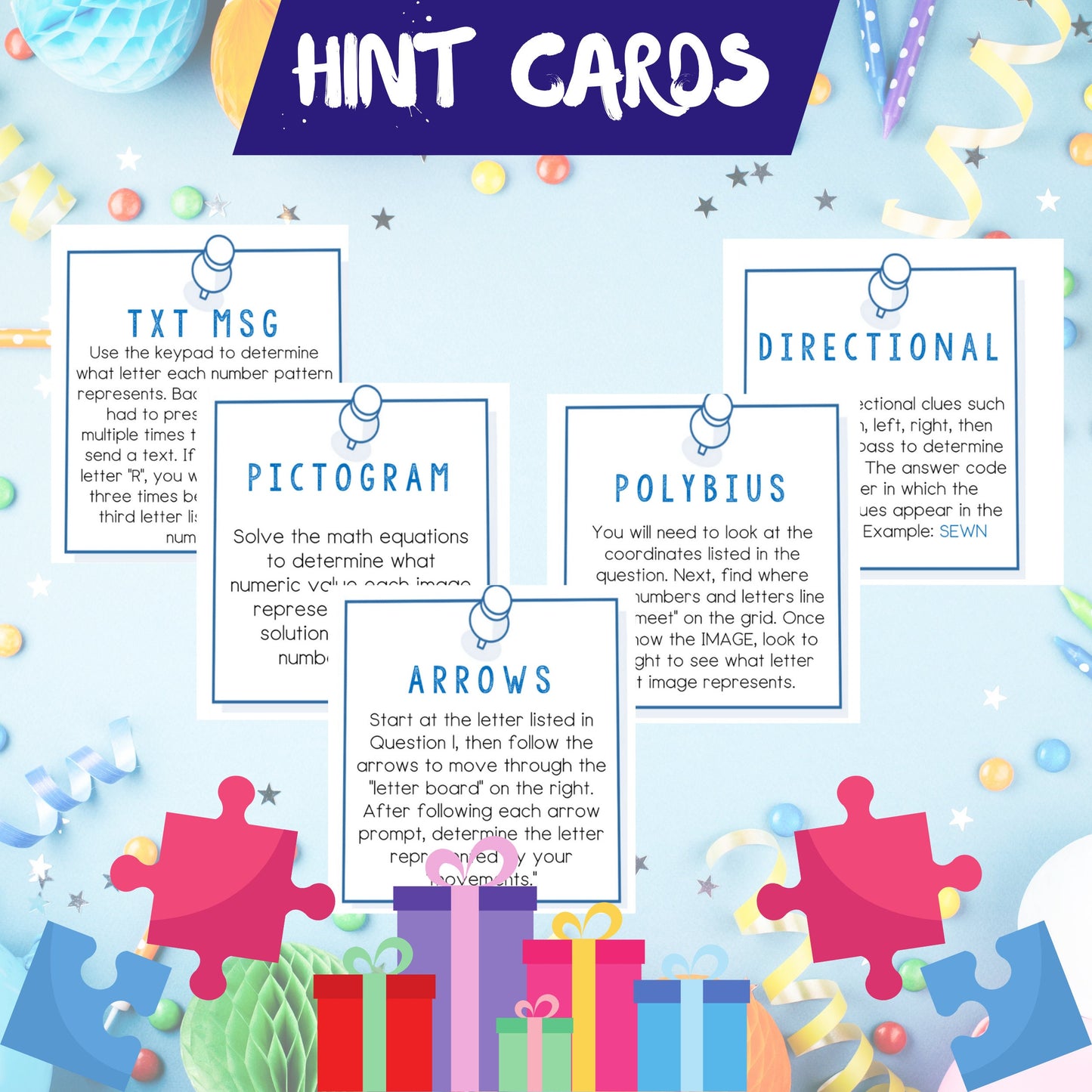 The Great Birthday Party Mystery: Printable Escape Room Game for Kids 7-10 Girl Boy Birthday party games, Birthday Party Escape room