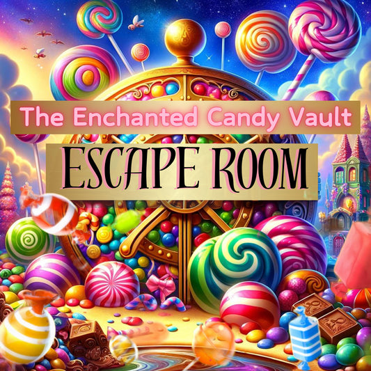 The Enchanted Candy Vault Escape Room Printable Puzzles 6&up Instant Download Candy Theme Party Game Valentine day Game Candy Bar Party Game