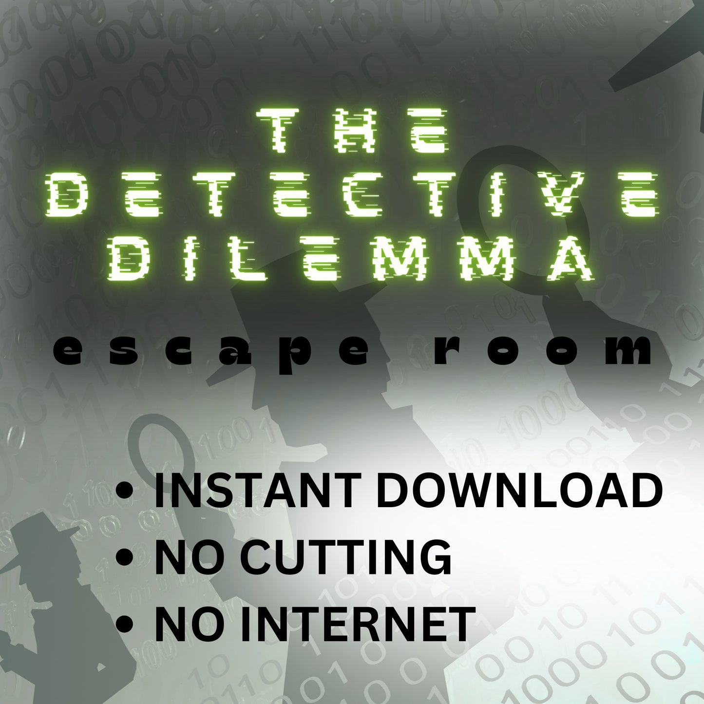 The Detective's Dilemma: The Mystery of the Gold Machine Printable Escape Room Kids 8-12 NO CUTTING No Internet Just Print & Play! Spy Theme