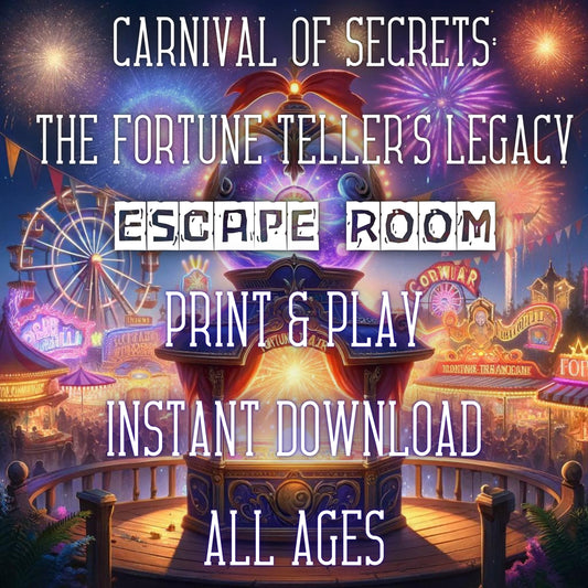 Carnival of Secrets: The Fortune Teller's Legacy - Printable Escape Room Game | Family Fun, Date Night, Classroom Activity Escape room Game