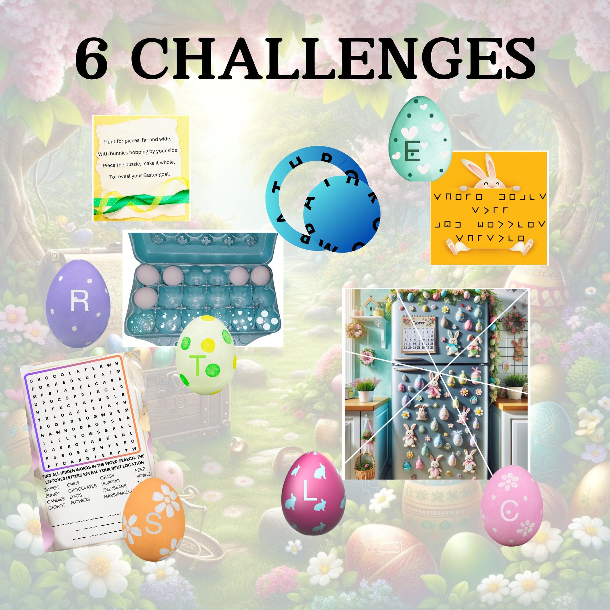 Easter Adventure Quest: The Ultimate Puzzle Treasure Hunt Kit Easter Scavenger Easter Treasure hunt Easter Theme game Easter Activity